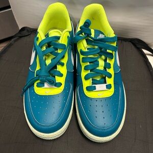 Size 5.5- Nike Air Force 1 Low Crater Bright Spruce Volt Shoes DM1086-300 (GS)